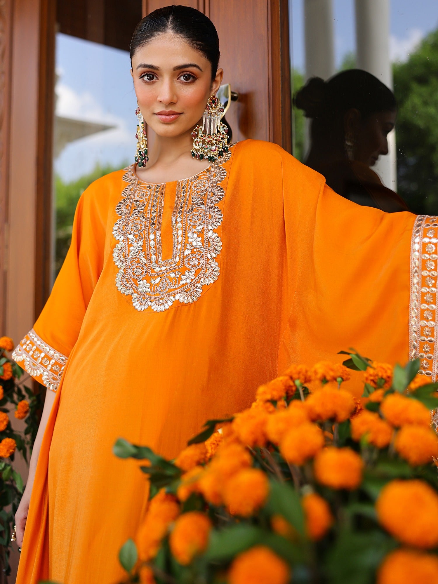 Orange Kaftan Set