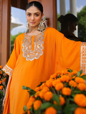 Orange Kaftan Set