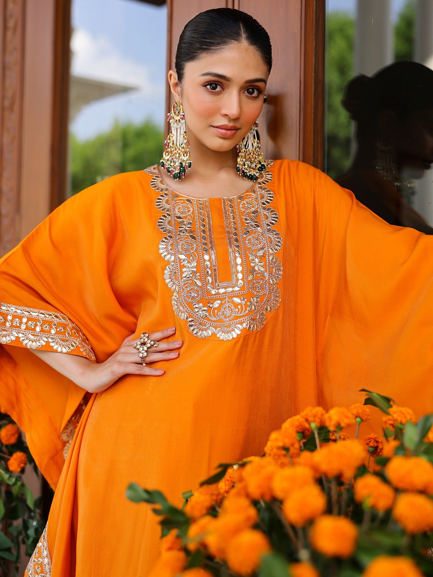 Orange Kaftan Set