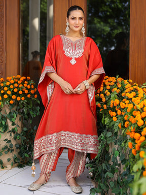Red Kaftan set