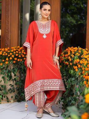Red Kaftan set