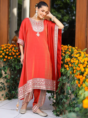 Red Kaftan set
