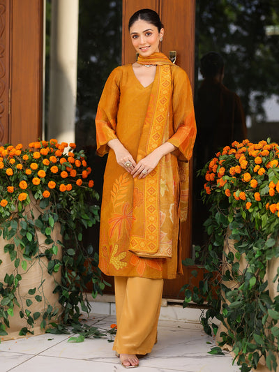 Rust Brown Silk Kurta Set