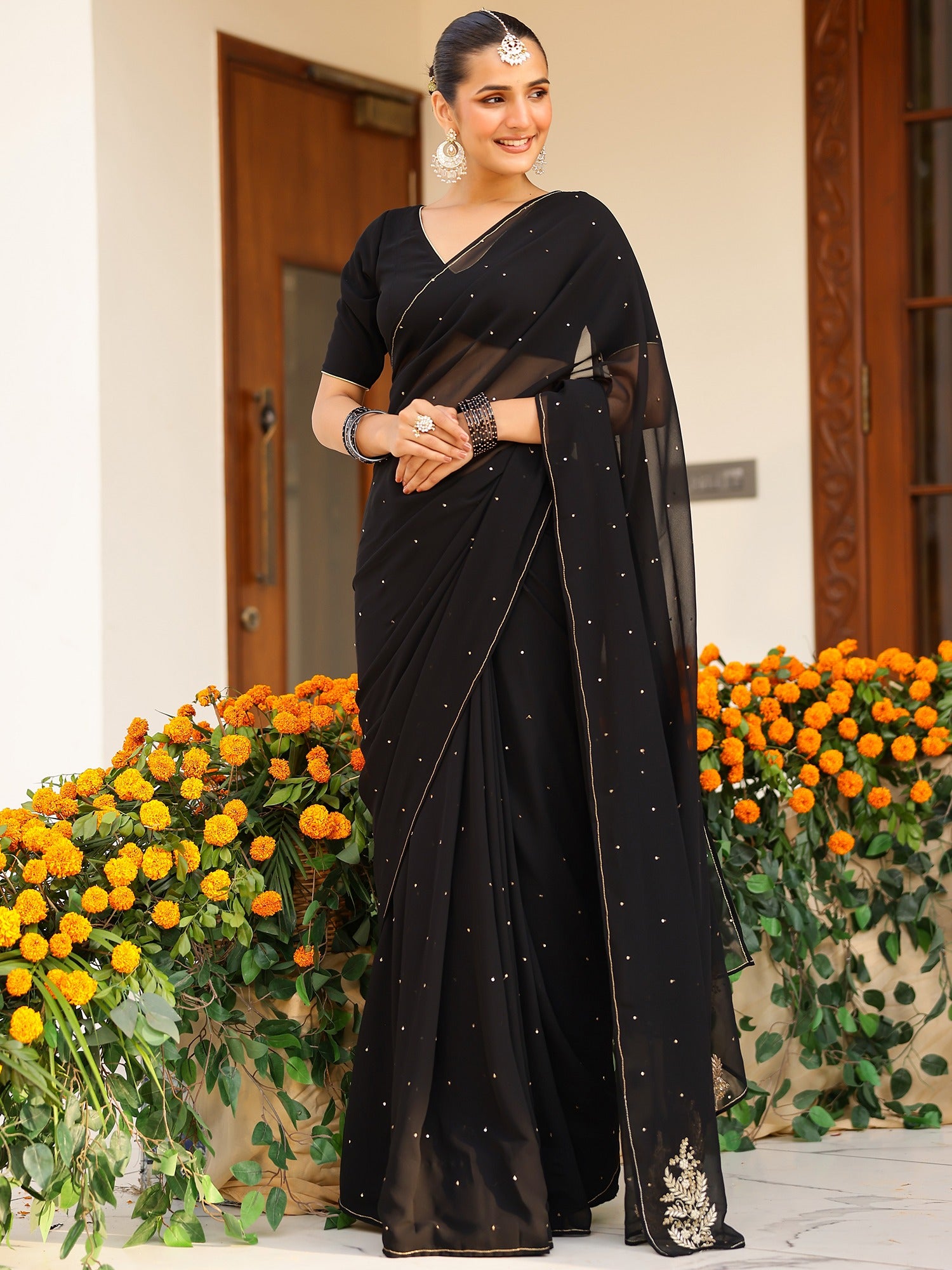 Deepa Black Saree