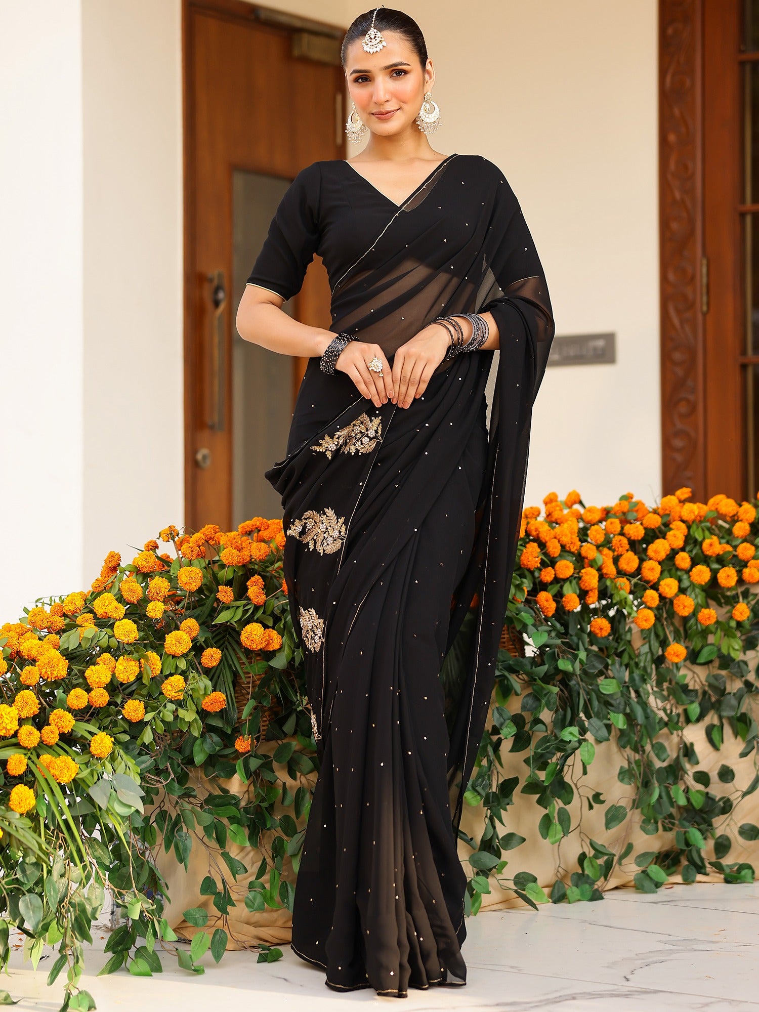 Deepa Black Saree