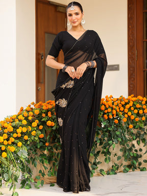 Deepa Black Saree