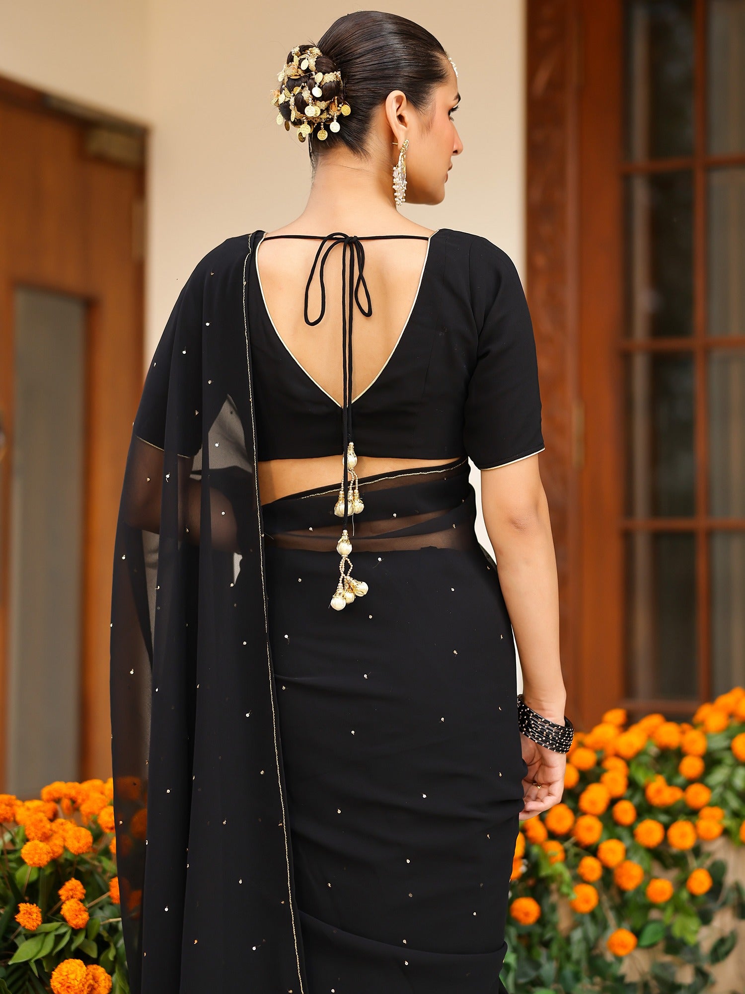 Deepa Black Saree