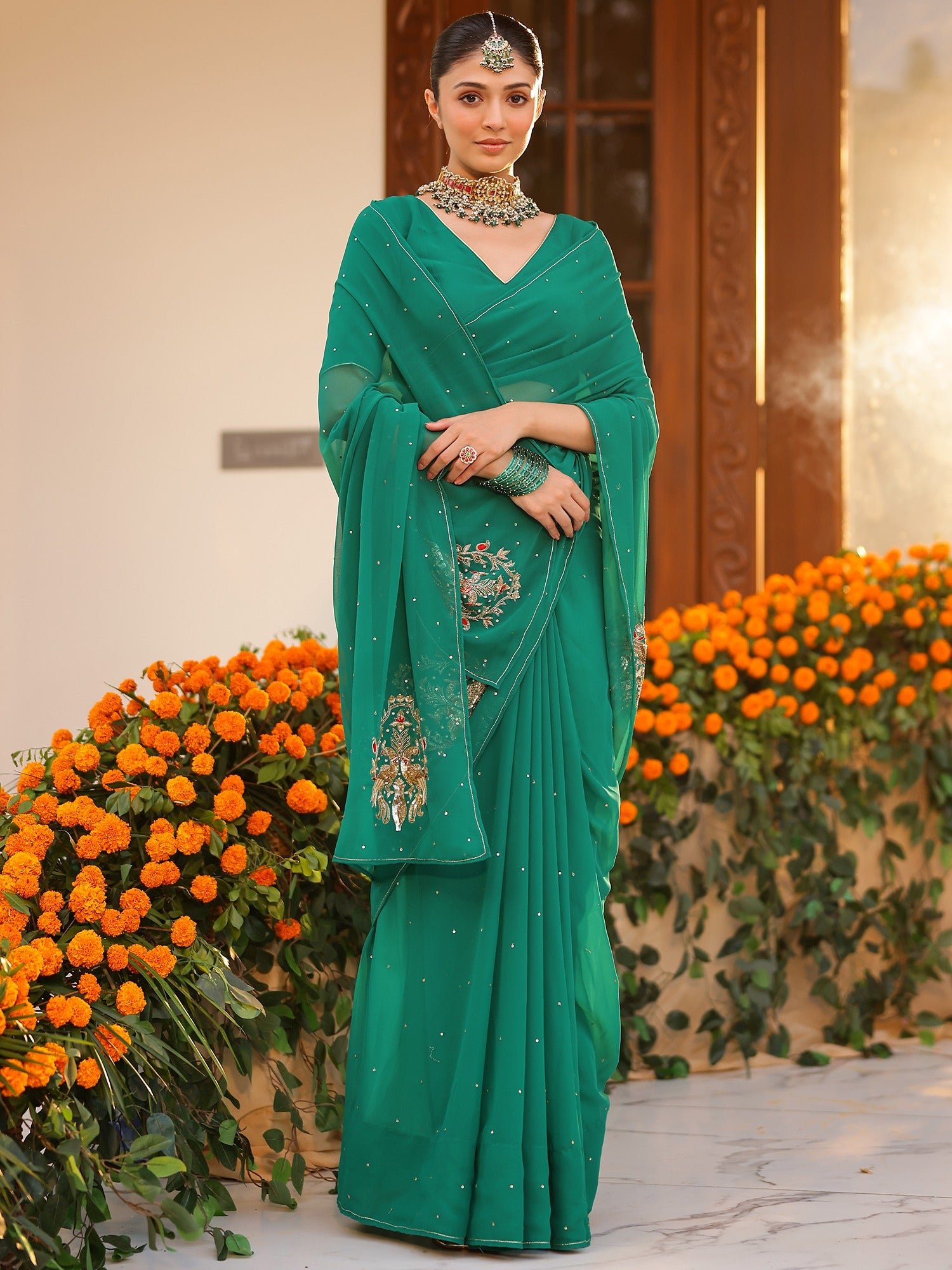 Deepa Green Saree