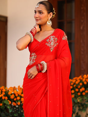 Maina Red Saree