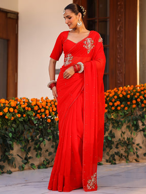 Maina Red Saree