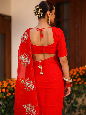 Maina Red Saree