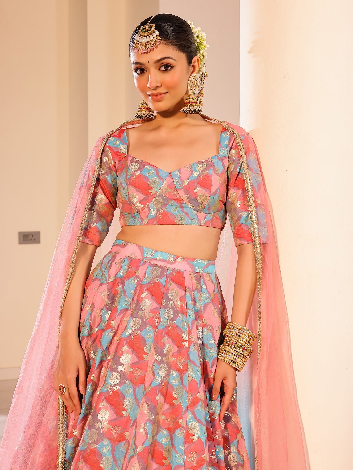 Rangkat Multi Lehenga Set