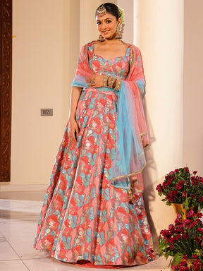Rangkat Multi Lehenga Set