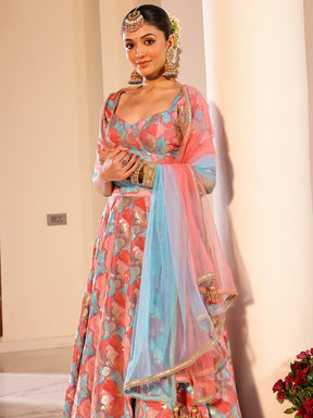 Rangkat Multi Lehenga Set