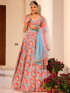 Rangkat Multi Lehenga Set