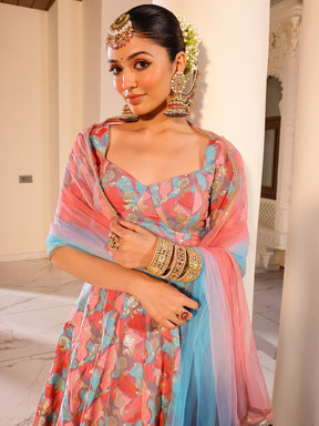 Rangkat Multi Lehenga Set