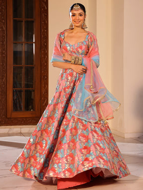 Rangkat Multi Lehenga Set