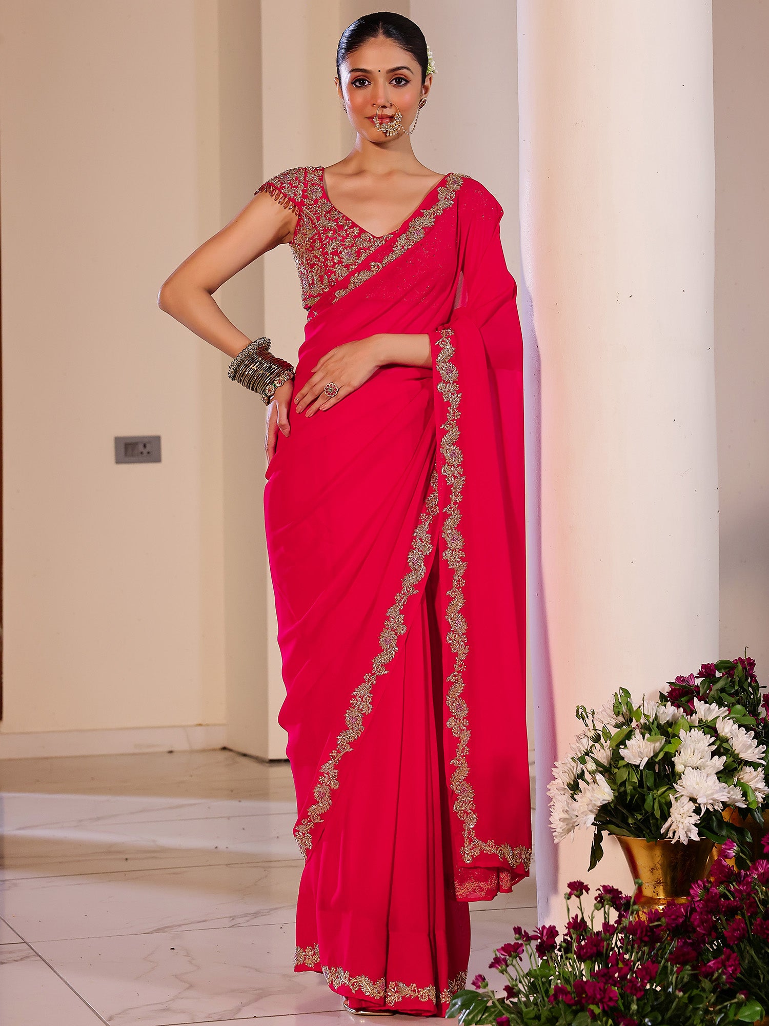 Deepa Pink Saree