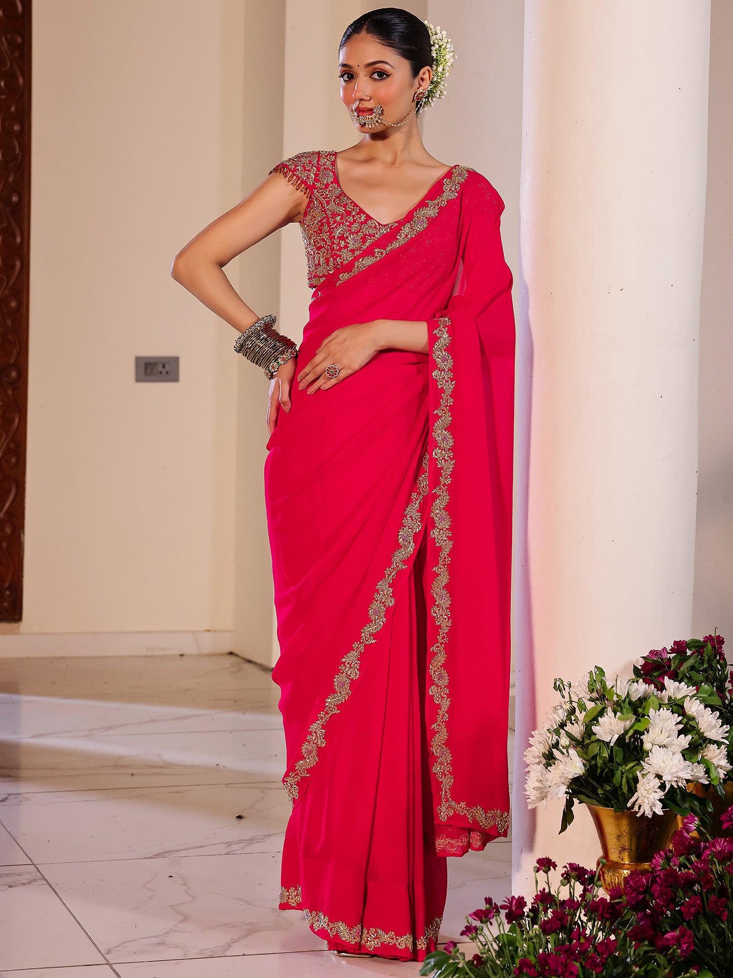 Deepa Pink Saree