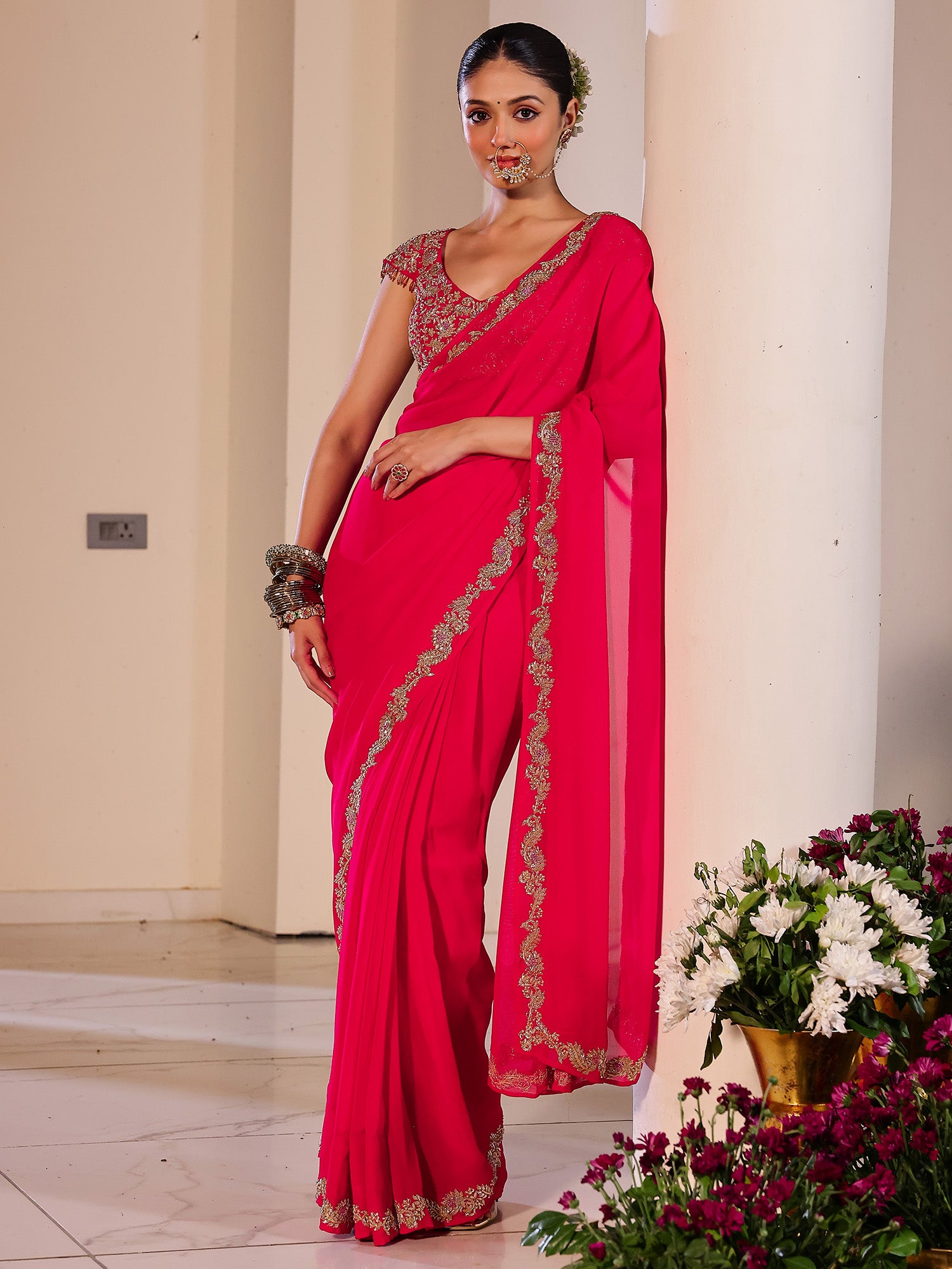 Deepa Pink Saree