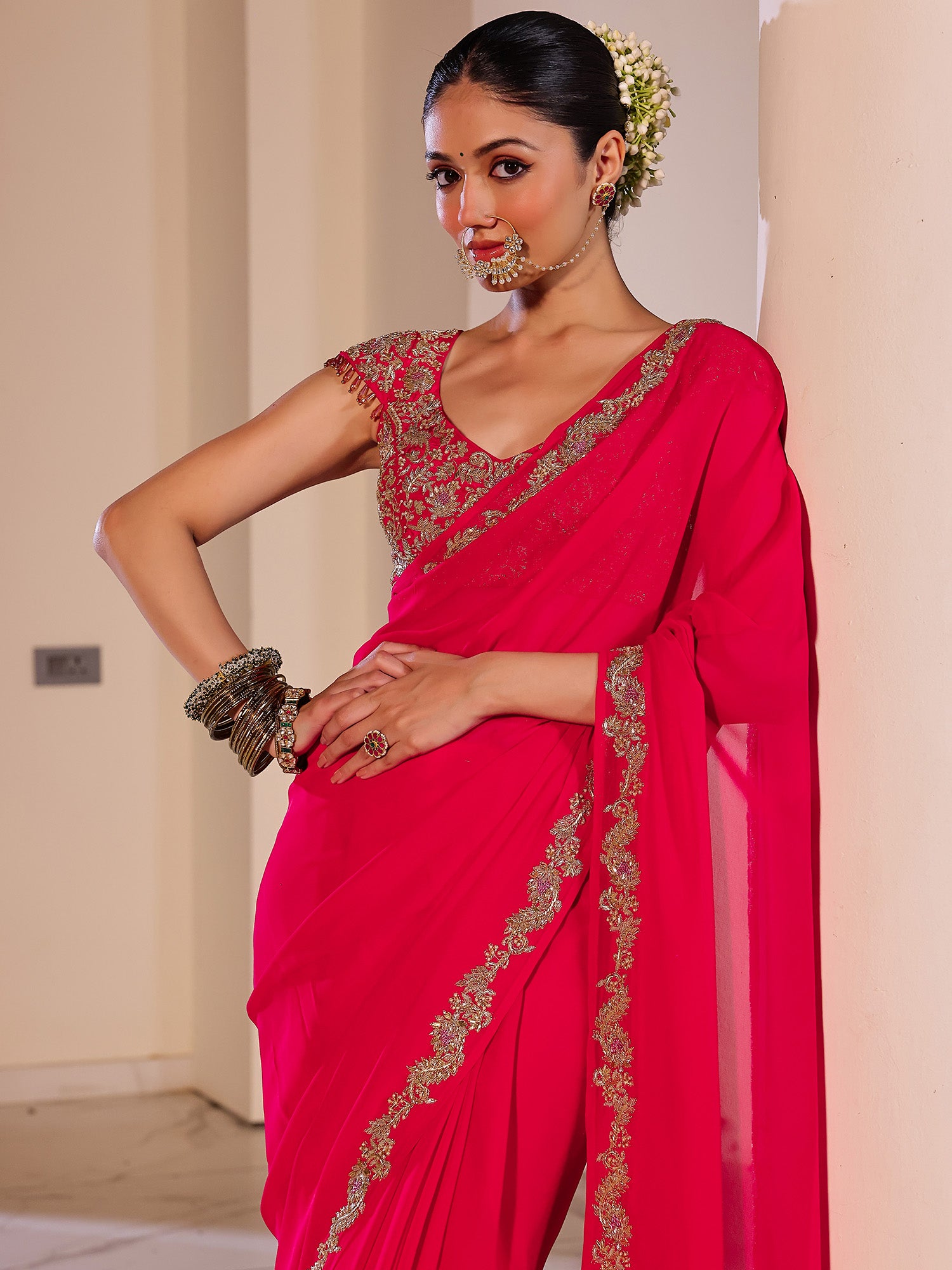 Deepa Pink Saree
