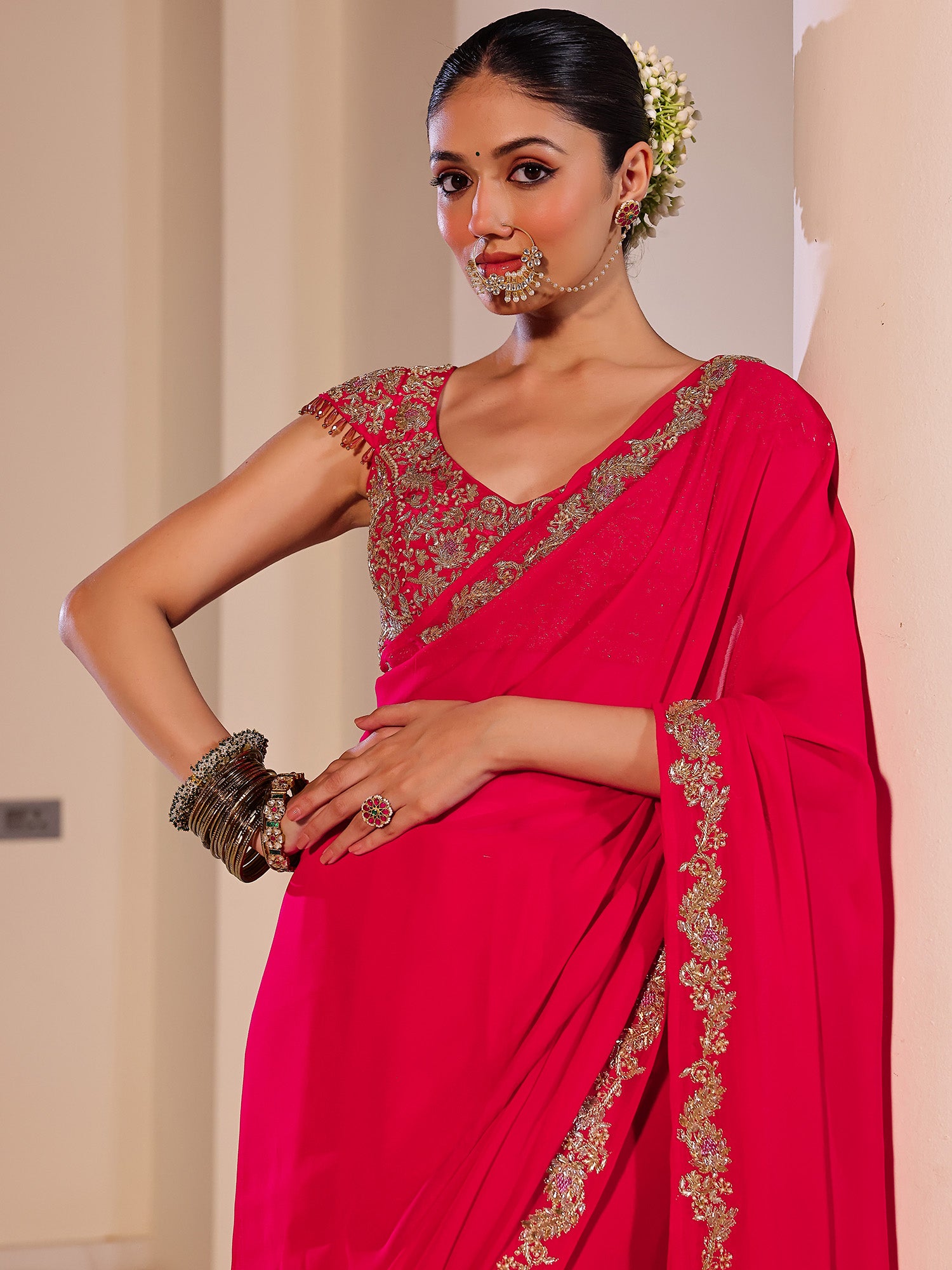 Deepa Pink Saree