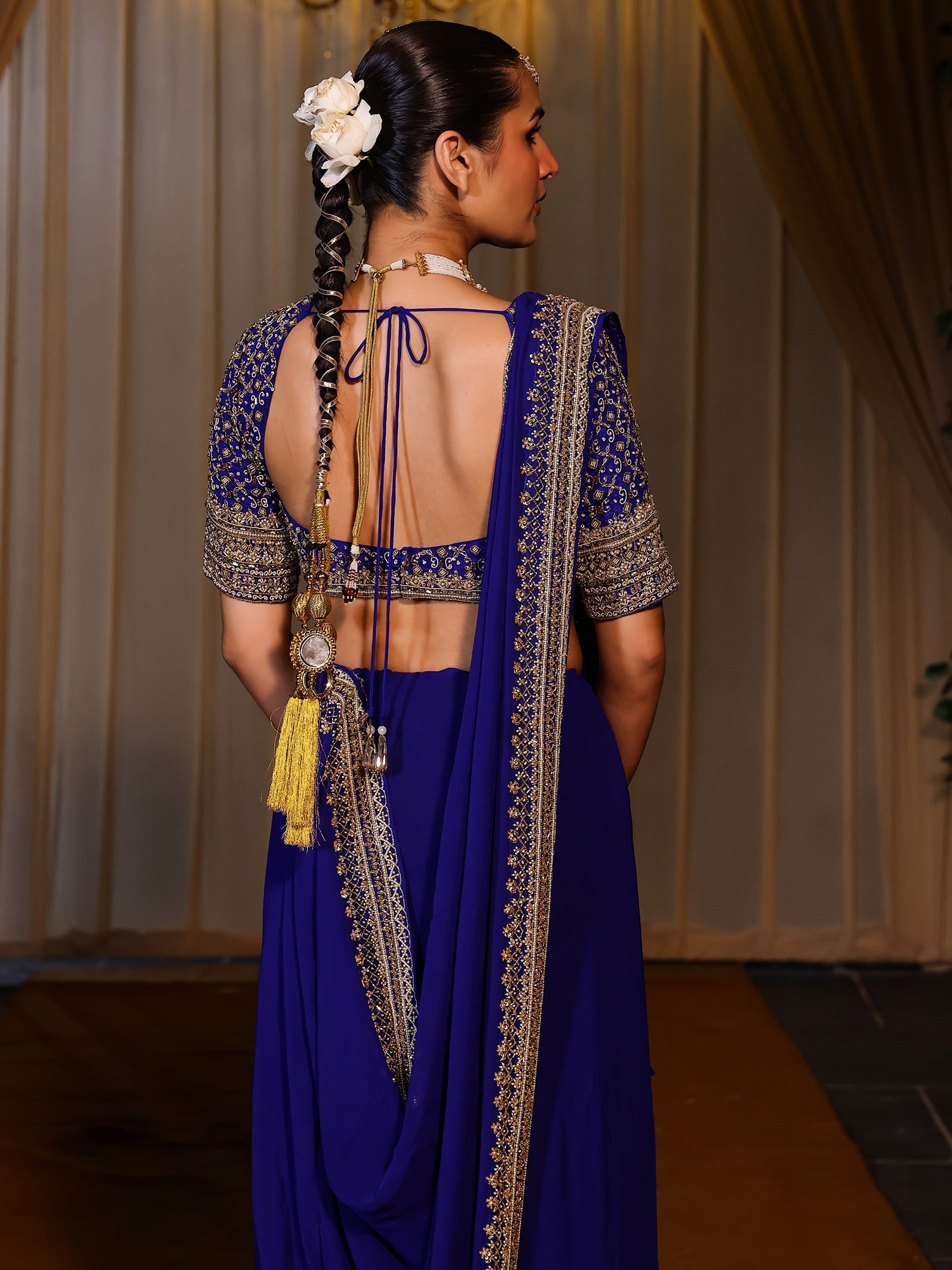 Deepa Royal Blue Saree