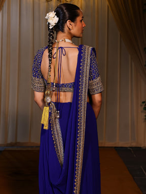 Deepa Royal Blue Saree