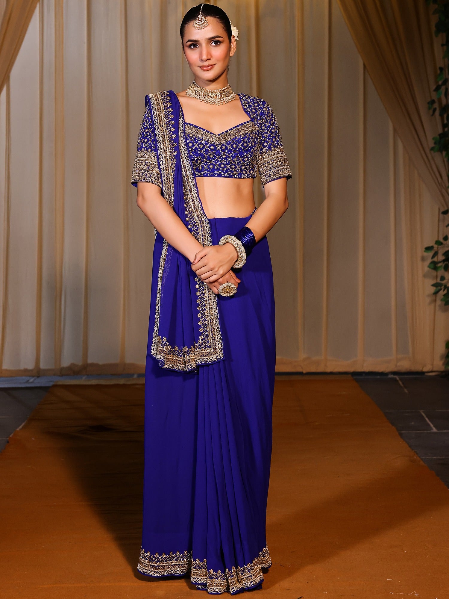Deepa Royal Blue Saree