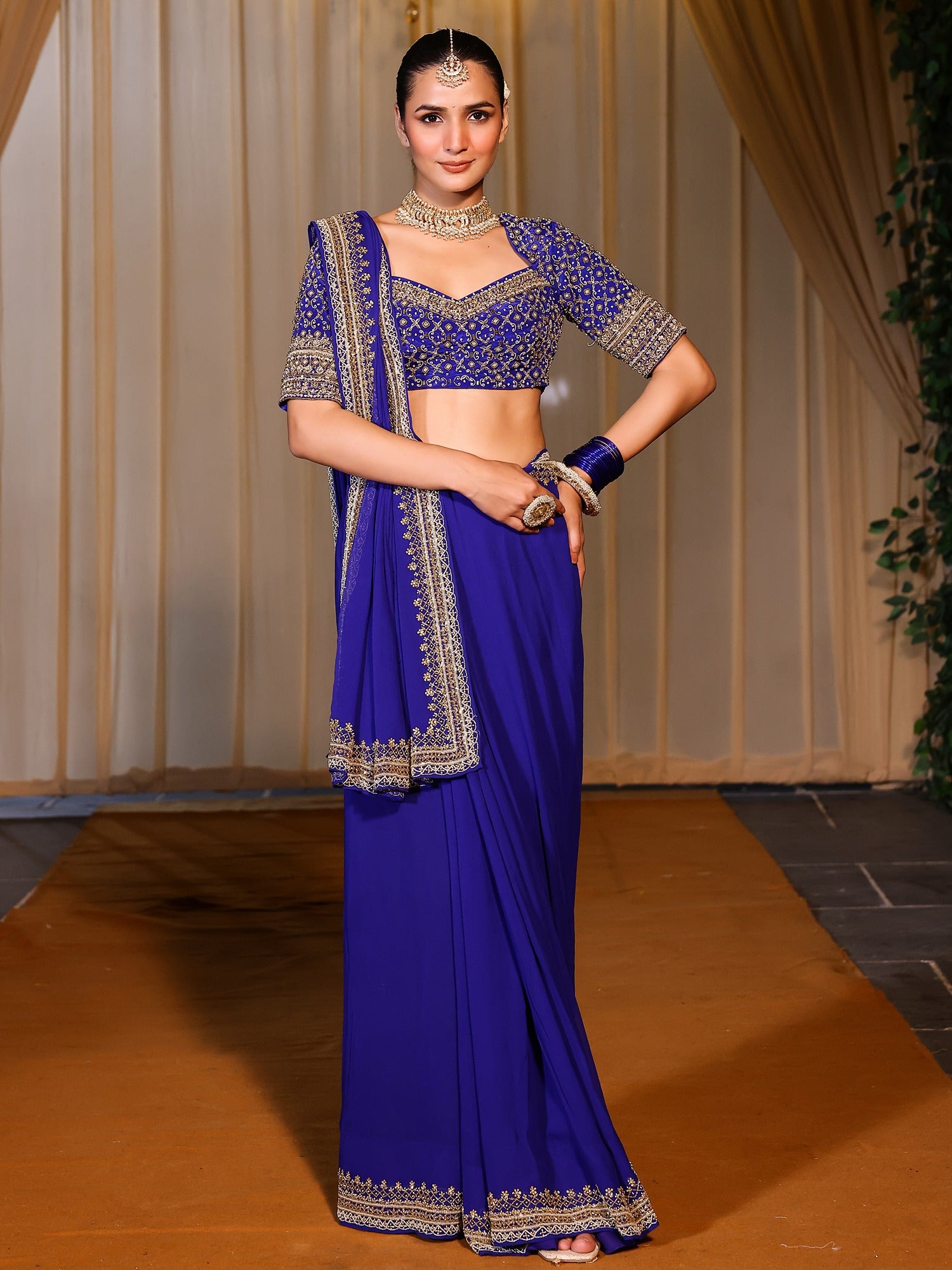 Deepa Royal Blue Saree