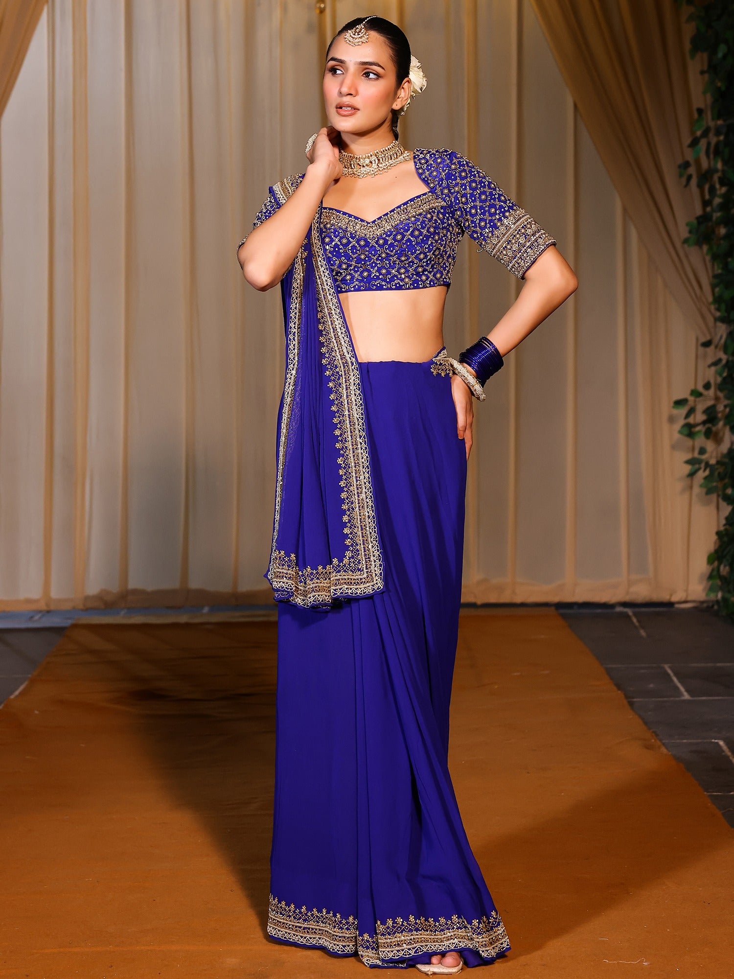Deepa Royal Blue Saree