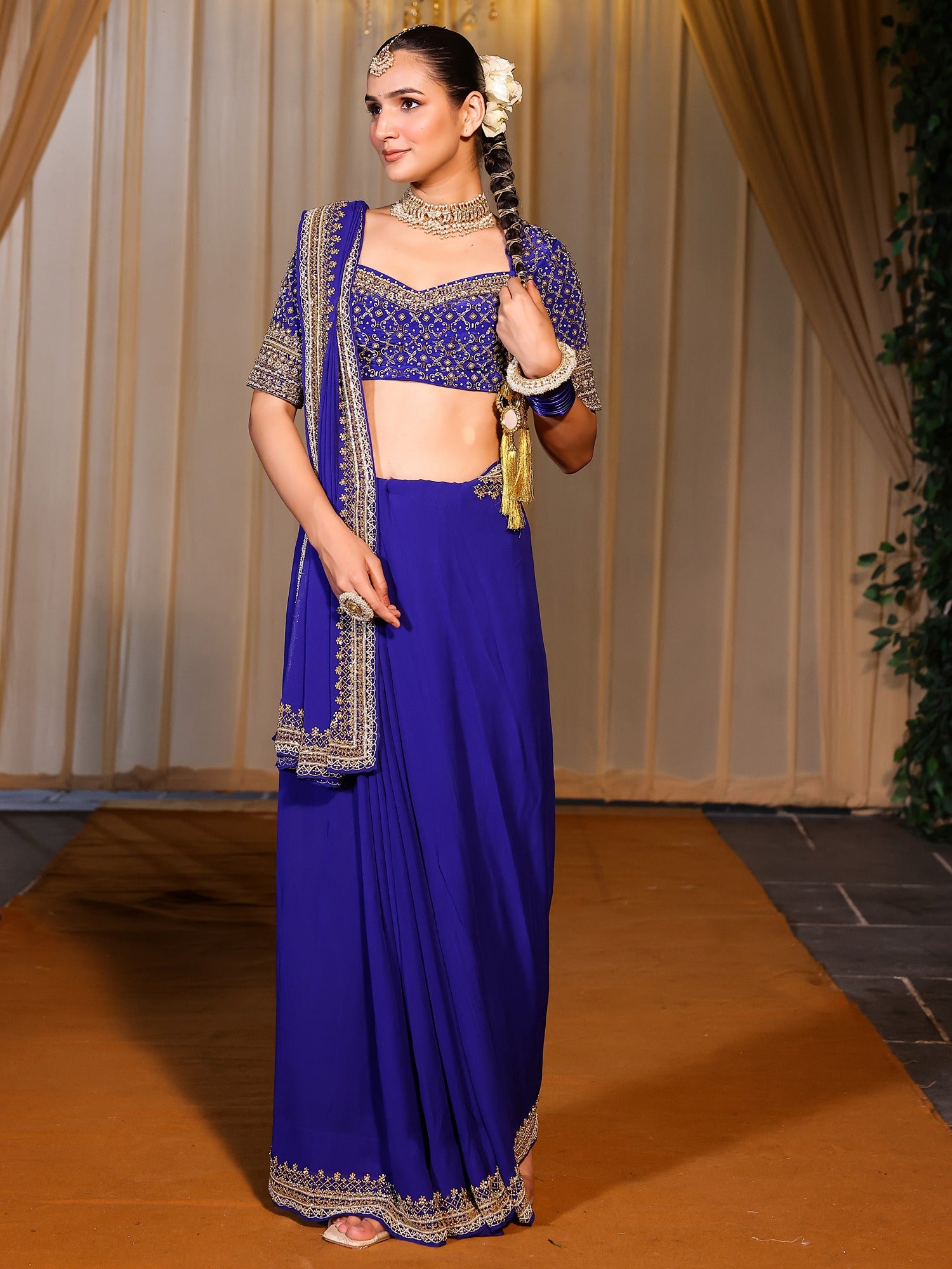 Deepa Royal Blue Saree