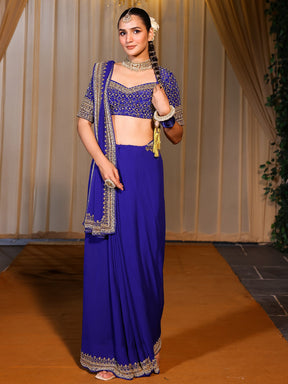 Deepa Royal Blue Saree