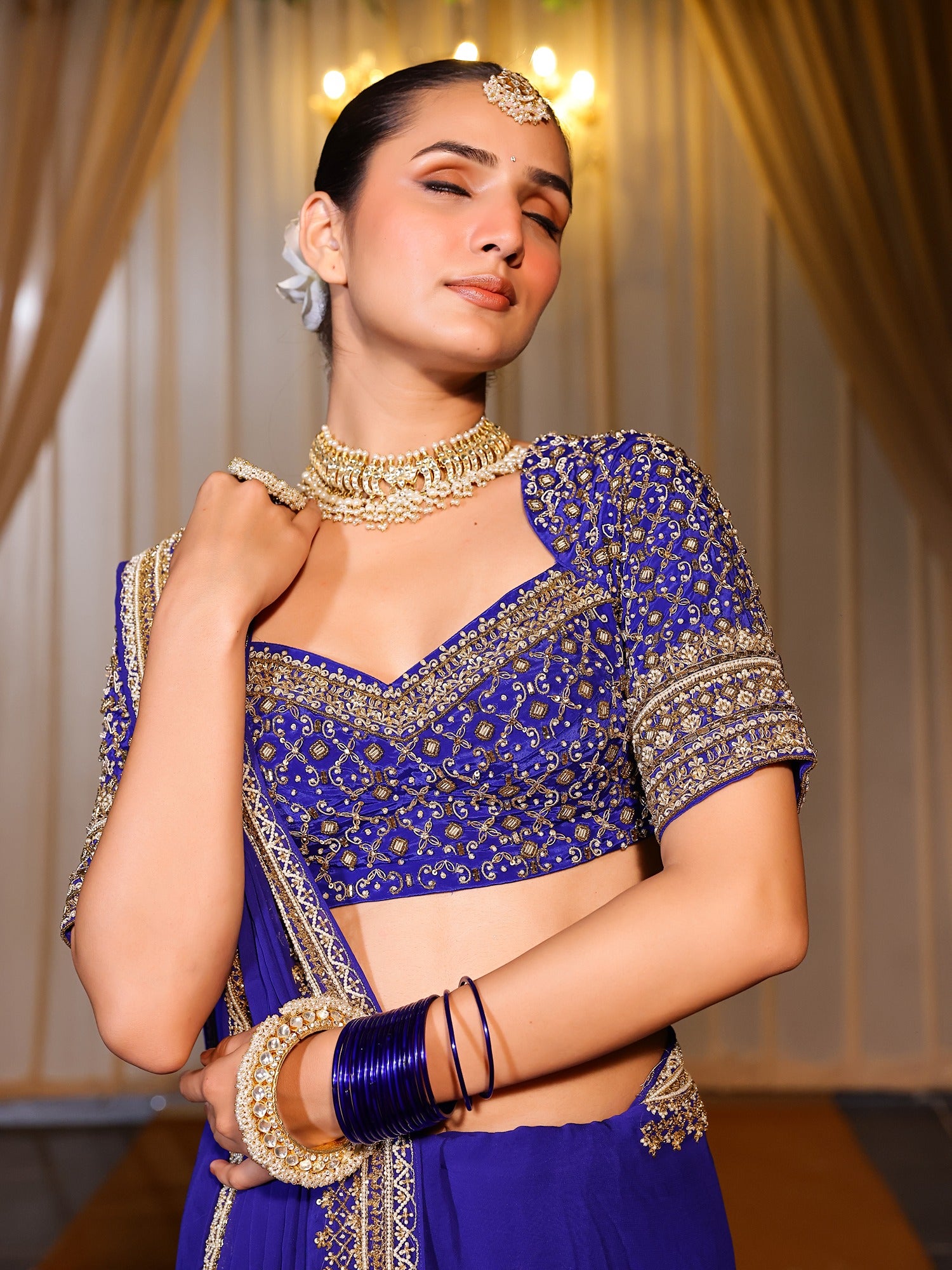 Deepa Royal Blue Saree