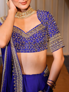 Deepa Royal Blue Saree