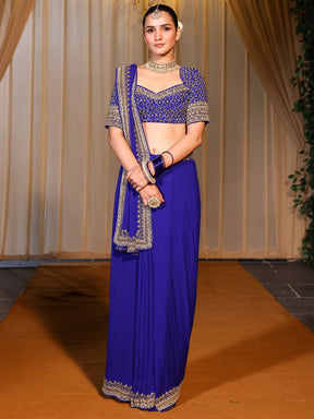 Deepa Royal Blue Saree