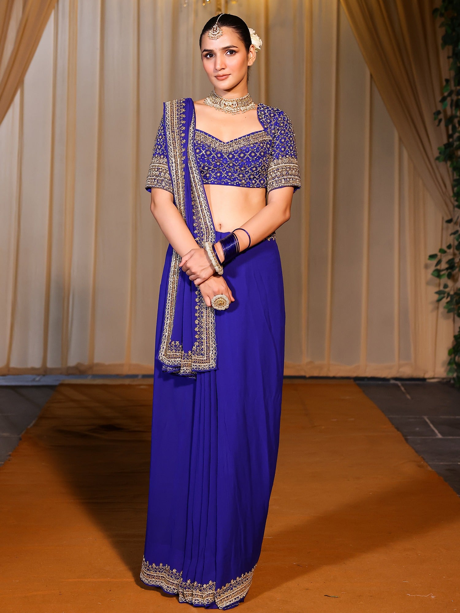 Deepa Royal Blue Saree
