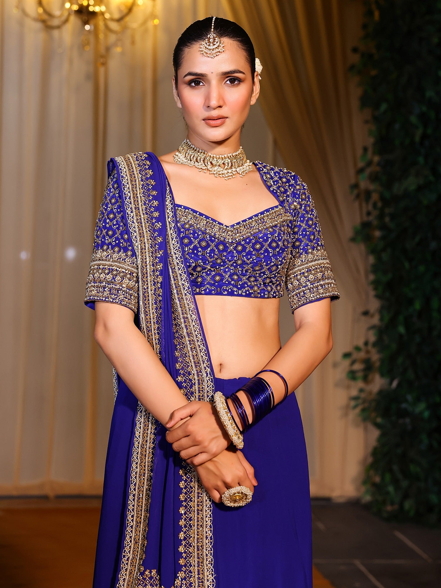 Deepa Royal Blue Saree