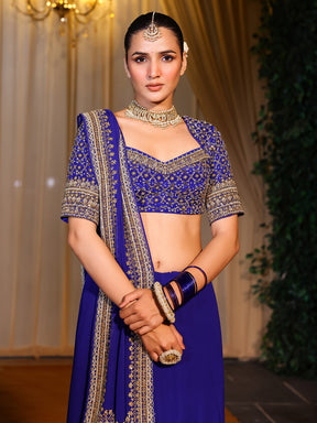 Deepa Royal Blue Saree