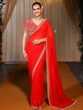 Deepa Red Handwork Saree