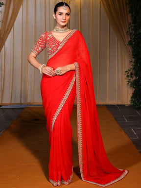 Deepa Red Handwork Saree