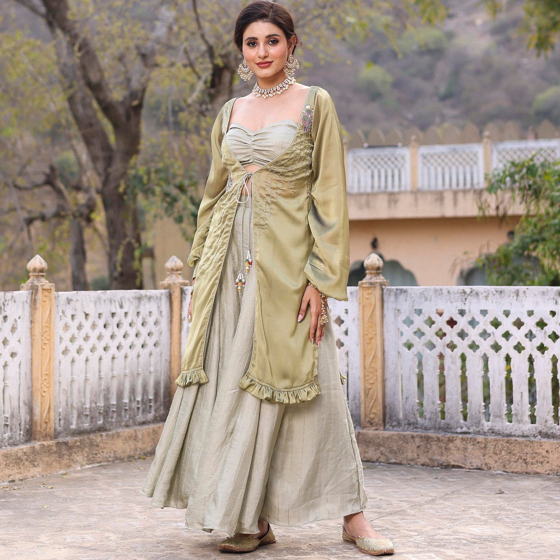 OLIVE GREEN CO ORD SET