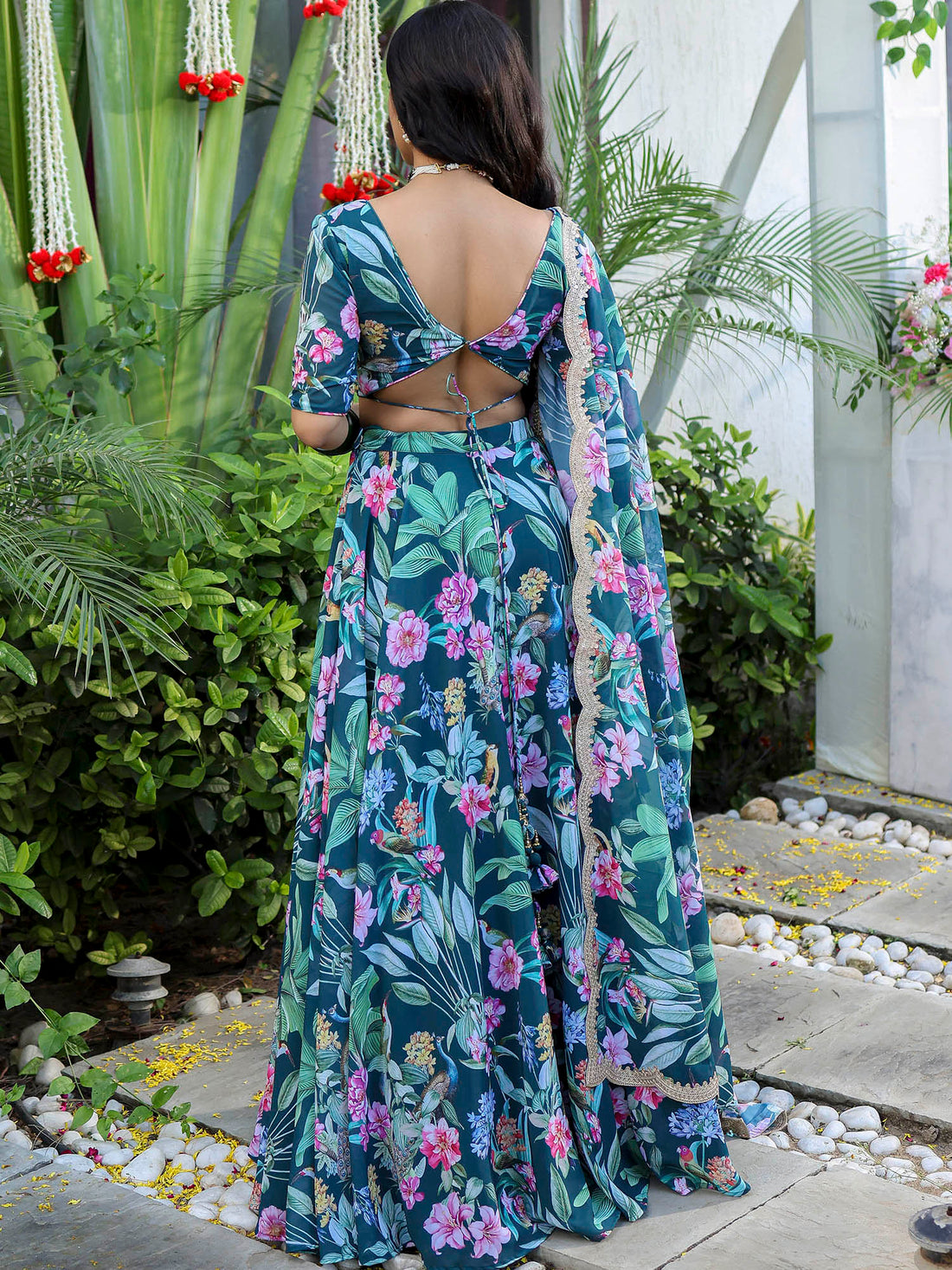 Green Lehenga Set main image 1