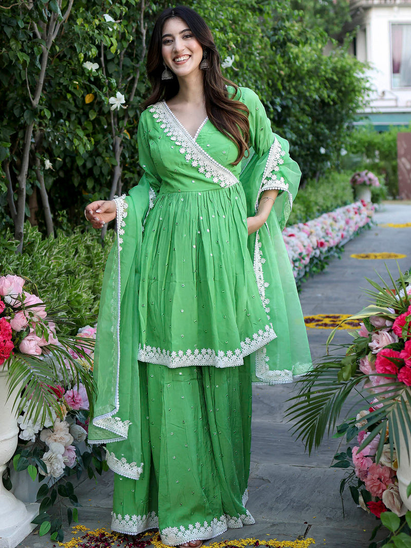 Orvaya Mirror Sharara Set main image 1