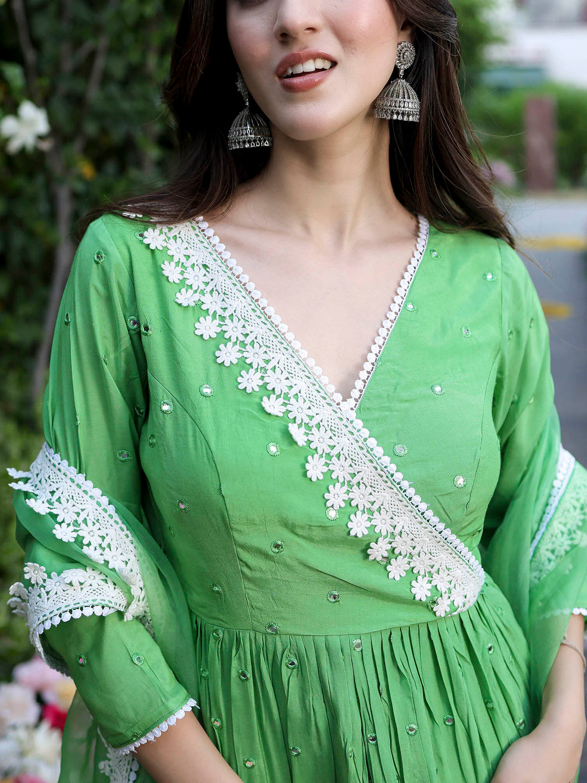 Mirror‑Flow Sharara Set