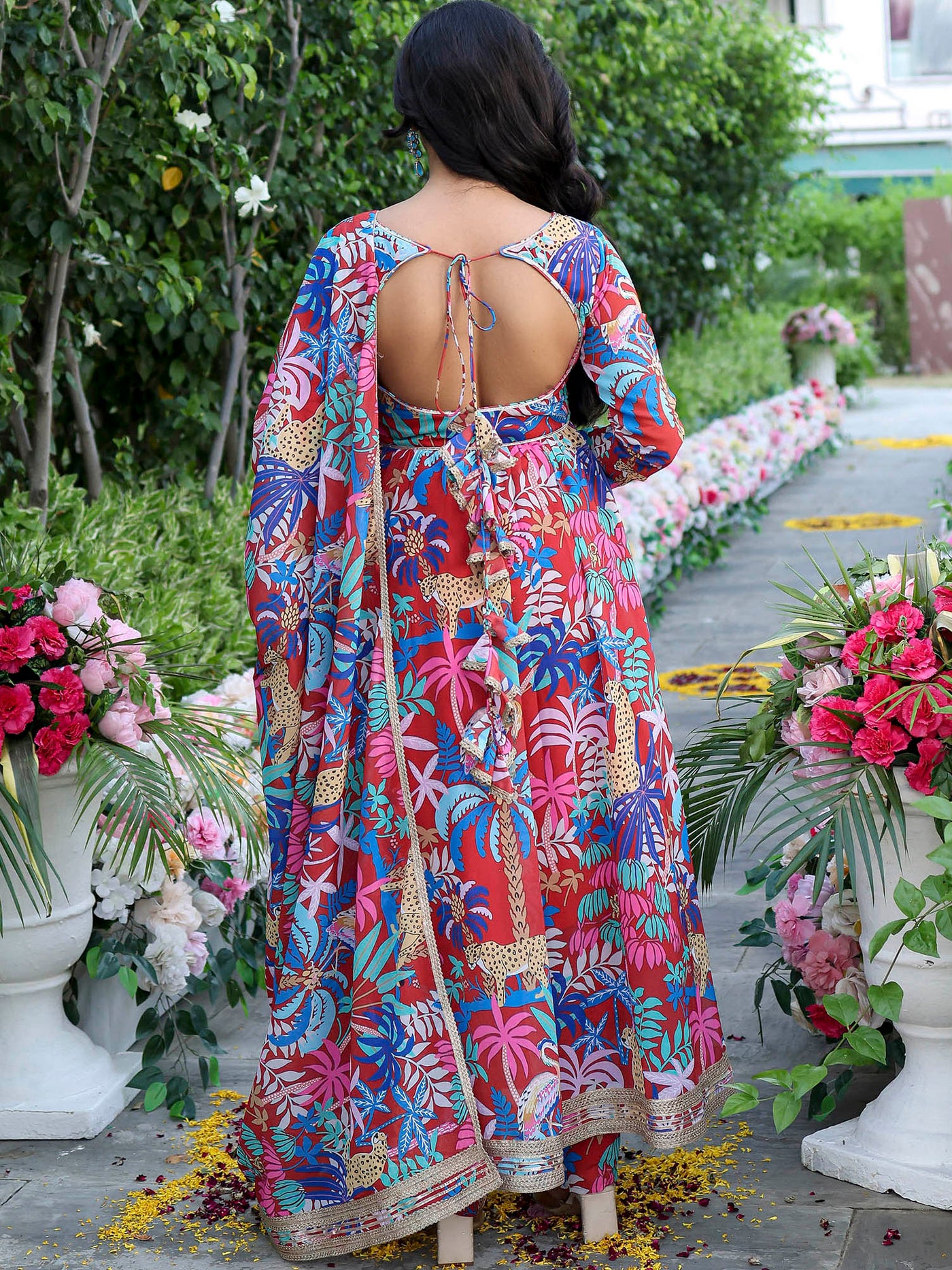 THARIKA (MAROON - KALAMKARI FUSION ANARKALI)