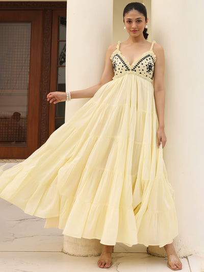 Butter Crossiant Yellow Dress