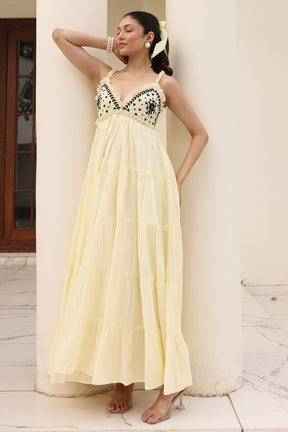 Butter Crossiant Yellow Dress