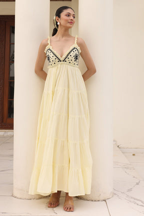 Butter Crossiant Yellow Dress