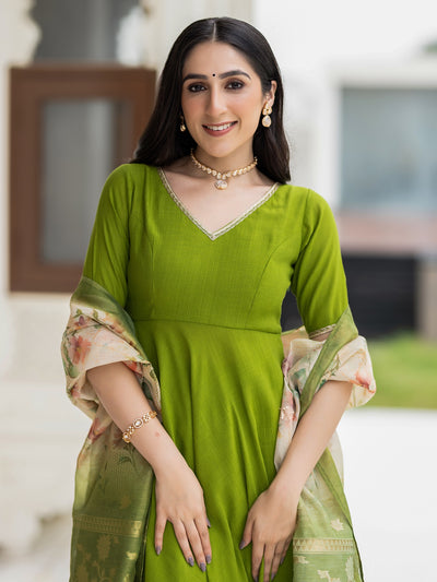 Ethnic Olive Suit Set